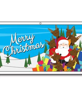 Merry Christmas Santa Sleigh flag