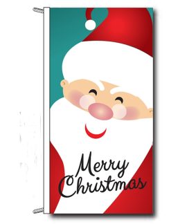 Merry Christmas Flag with Santa