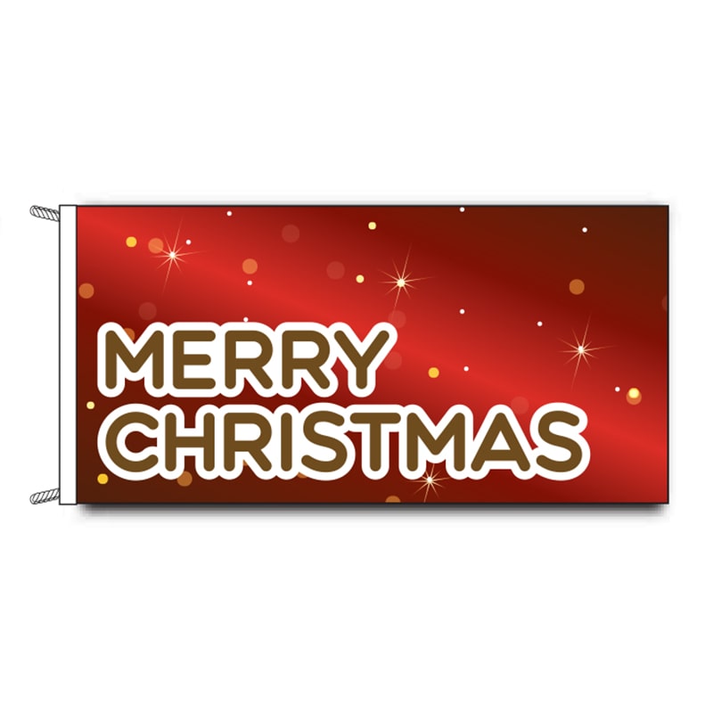 Merry Christmas Red Flag - 1800 x 900mm