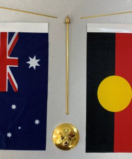 Australian Aboriginal Metal Base Desk Set Disassembled