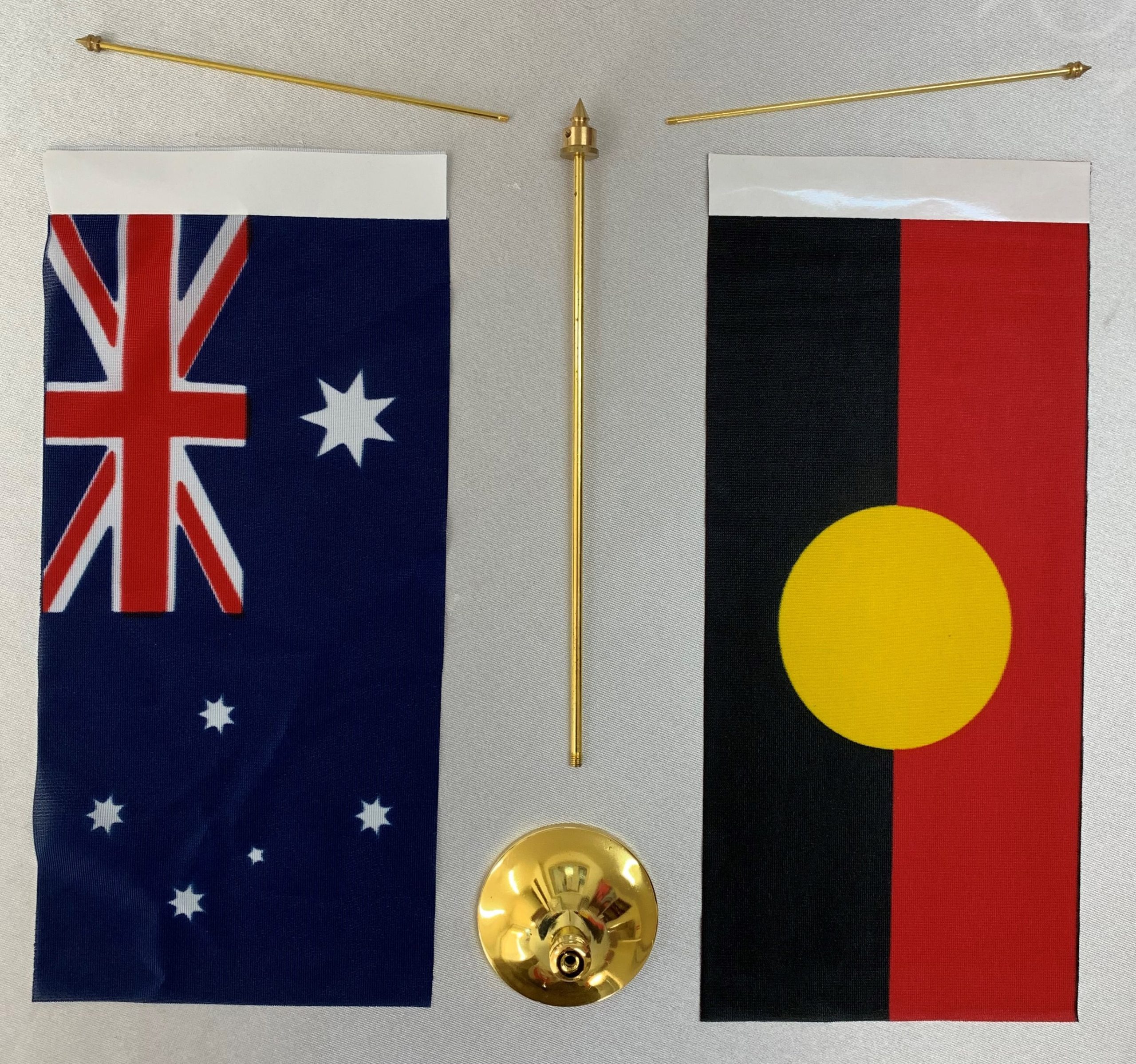 Australian Aboriginal Metal Base Desk Set Disassembled