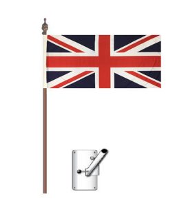 England Flag Bracket and Pole Kit 900mm x 450mm (Knitted)