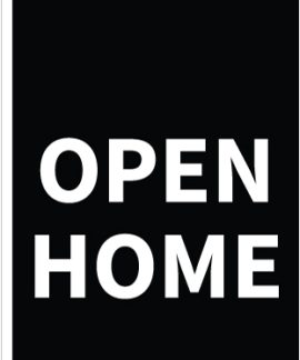 Harcourts luxury property open home sign