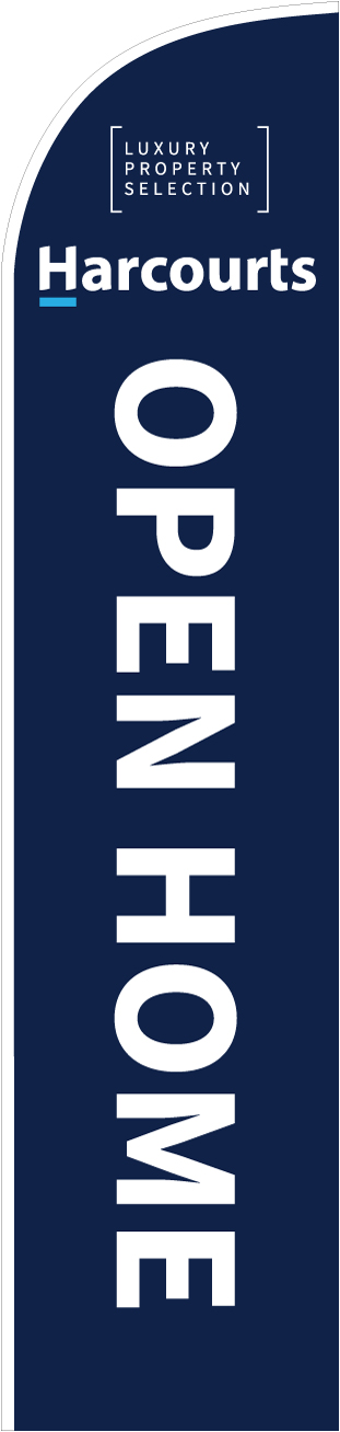 Harcourts luxury open home sign