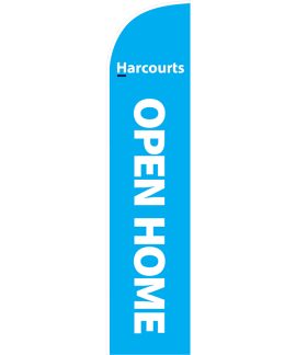 Open Home Feather Flag Cyan Harcourts