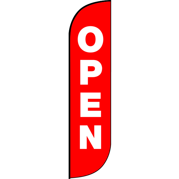 Open Feather Flag