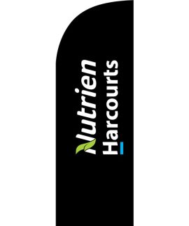 Nutrien Harcourts (2020) Black Small Feather Flag