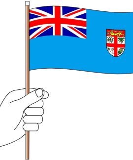 Fiji Hand Flag Handwaver