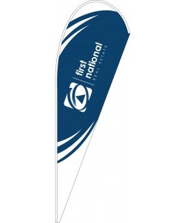First National Reverse Logo Medium Teardrop Flag