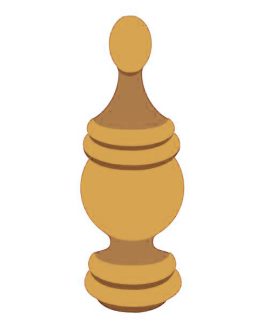 Natural Timber Finial