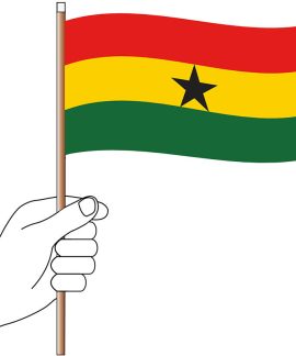 Ghana Hand Flag Handwaver