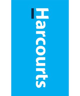 Harcourts Corporate Signboard Flag Cyan