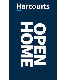 Harcourts Open Home Signboard Flag Blue