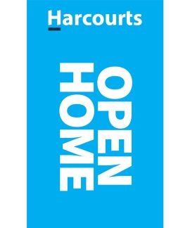 Harcourts Open Home Cyan Signboard Flag
