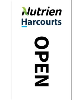 Nutrien Harcourts Open (2020) White Flag 1800mm x 900mm