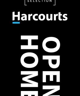 Harcourts luxury property open home sign