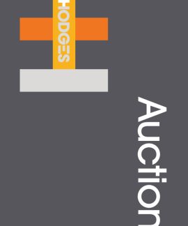 Hodges auction event logo design