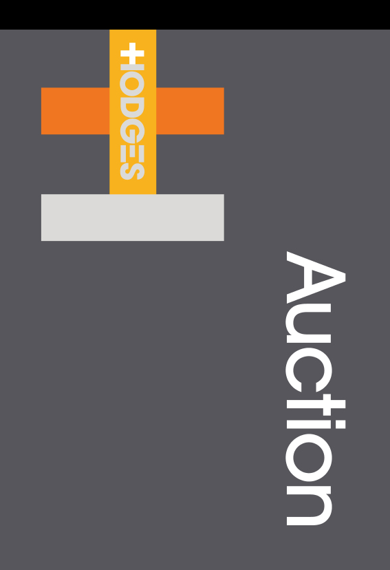 Hodges auction event logo design