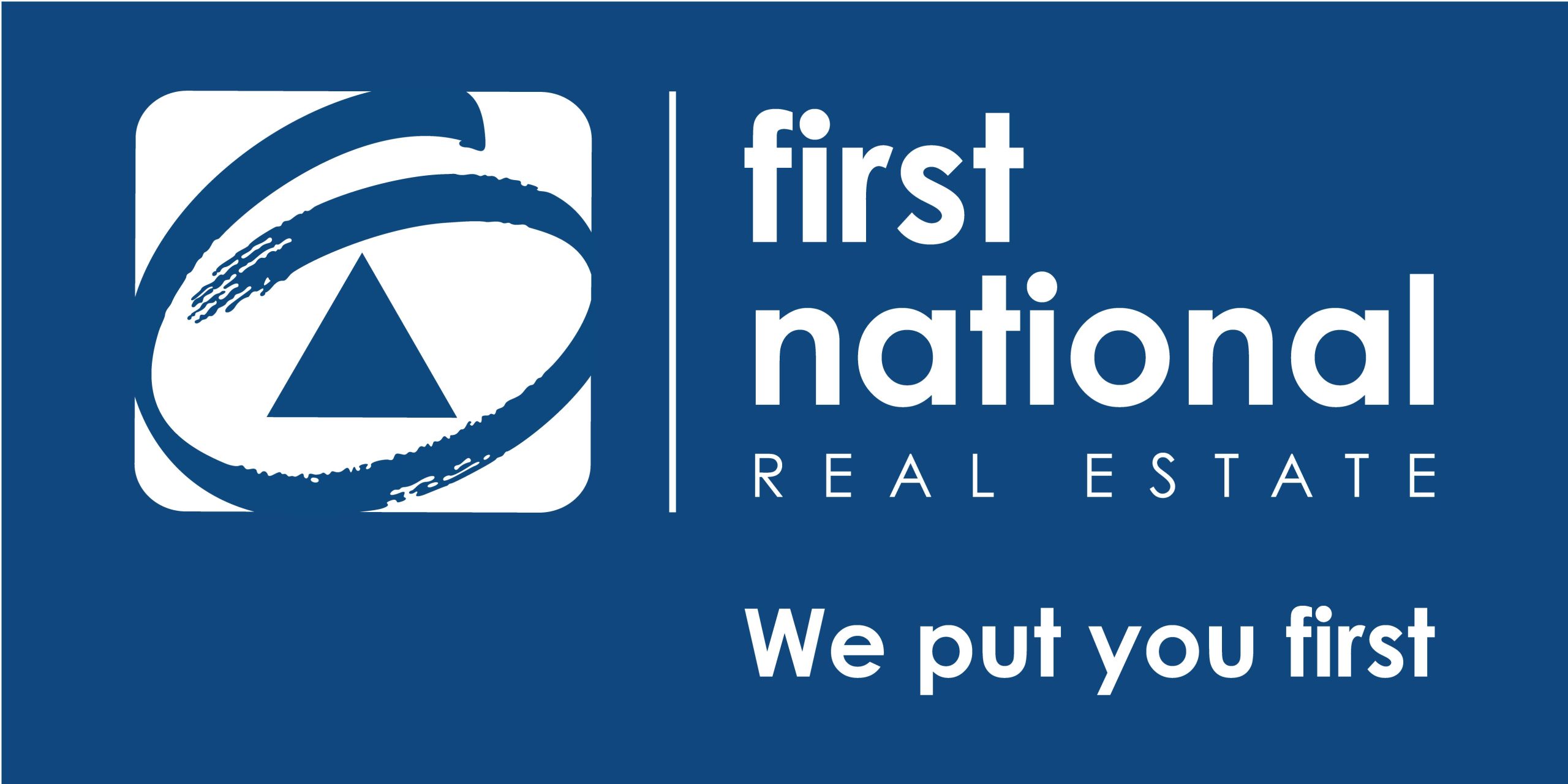 First National Real Estate logo and slogan