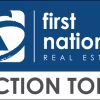 First National Real Estate auction today sign