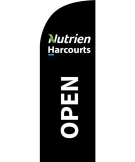 Nutrien Harcourts Open (2020) Black Small Feather Flag 650mm x 2000mm