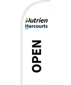 Nutrien Harcourts Open (2020) White Small Feather Flag 650mm x 2000mm