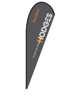 Hodges Auction Medium Tear Drop Flag