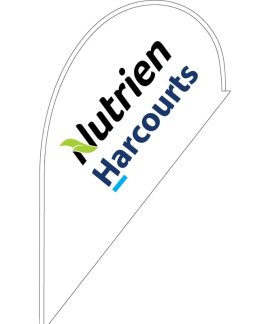 Nutrien Harcourts (2020) White Small Tear Drop Flag