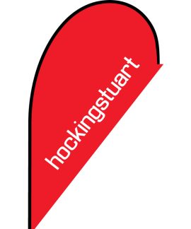 Hockingstuart Small Teardrop Flag 900mm x 3100mm