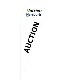 utrien Harcourts Auction White Medium Tear Drop Fla