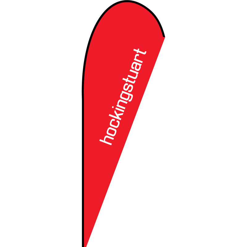 Hockingstuart Medium Teardrop Flag 870mm x 3100mm