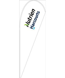 Nutrien Harcourts (2020) White Medium Tear Drop 870mm x 3100mm