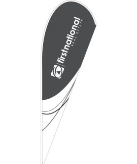 First National Corporate Medium Tear Drop Grey