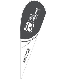 First National Auction Medium Tear Drop Grey