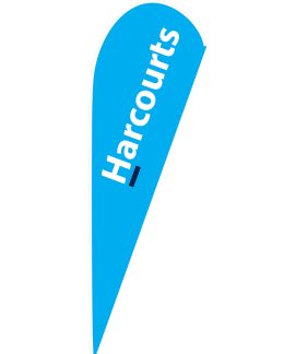 Harcourts Medium Teardrop Cyan