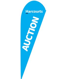 Harcourts Auction Medium Teardrop Flag