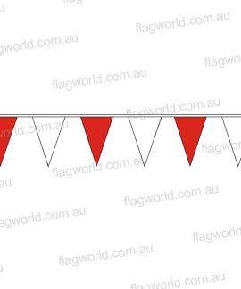 Pennant Bunting Red & White