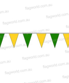 Pennant Bunting Green & Gold