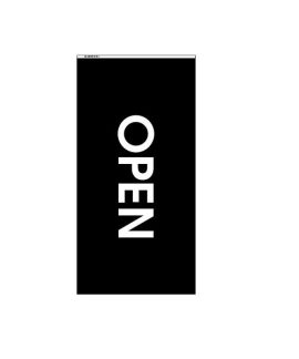 Open for Inspection Flag (Black)
