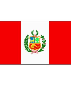 Peru Flag with Crest