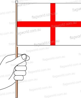 St Georges Cross Hand Flag Handwaver