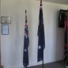 Indoor timber flagpoles