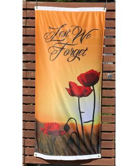 Lest We Forget Field and Poppies flag