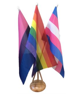 LGBT Desk Flag Set with3 Hole Base