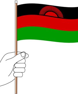 Malawi Hand Flag Handwaver