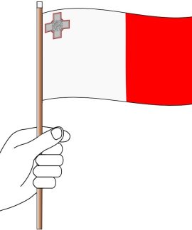 Malta Hand Flag Handwaver