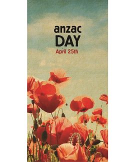 ANZAC Day Flag - Poppies and Sky (39)