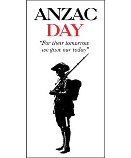 ANZAC Day Flag - Single Soldier with Quote (49)
