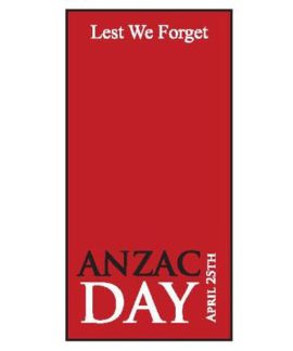 ANZAC Day Flag - Lest we Forget Red (65)