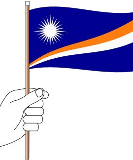 Marshall Islands Hand Flag Handwaver